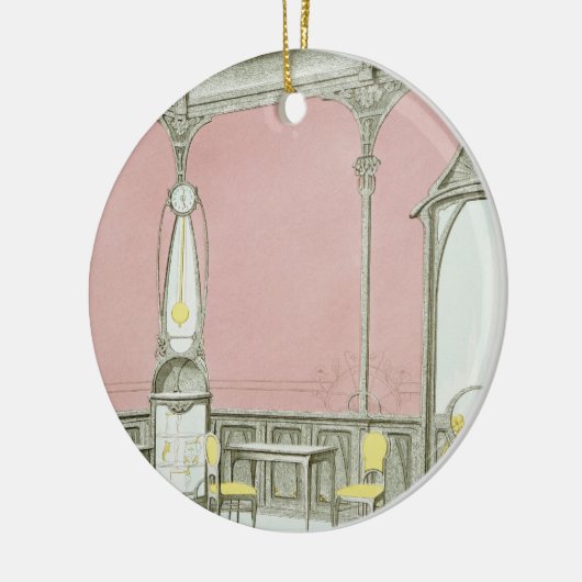 ビヤホールのためのインテリア・デザイン、イラストレーションからの セラミックオーナメント (左)