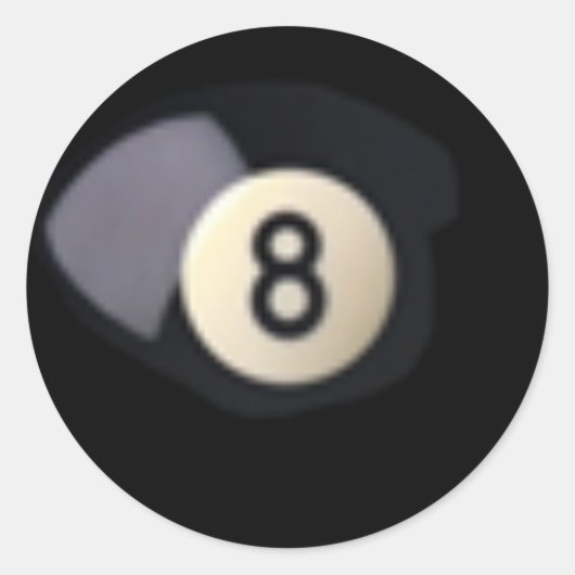 ビヤードボール8 ラウンドシール (正面)