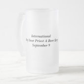 ビヤ買ーの日のマグカップの司祭   フロストグラスビールジョッキ (正面左)