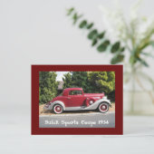 ビュイックスポーツクーペ1934 ポストカード (スタンド正面)