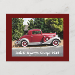 ビュイックスポーツクーペ1934 ポストカード