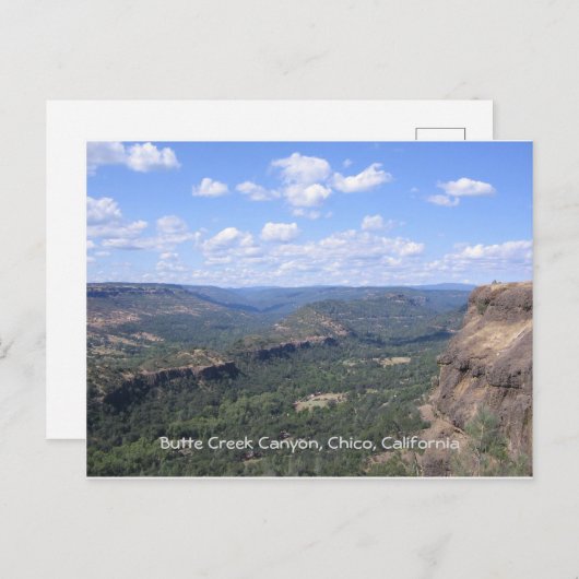 ビュッテクリークキャニオンinビュッテカウンティカリフォルニア ポストカード (正面/裏面)