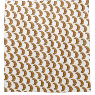 ビュッテリークロワッサンクレッフランスのクストブレックファーストペストリー シャワーカーテン