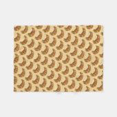 ビュッテリークロワッサンクレッフランスのクストブレックファーストペストリー フリースブランケット (正面(横))