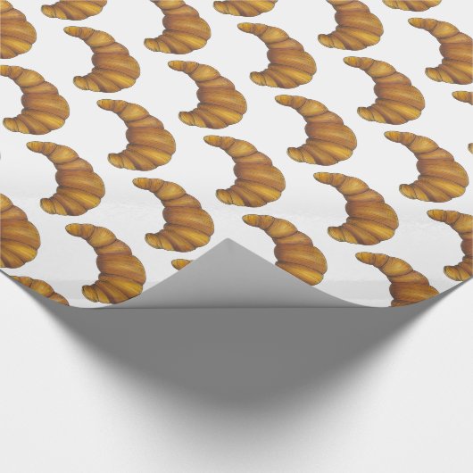 ビュッテリークロワッサンクレッフランスのクストブレックファーストペストリー ラッピングペーパー (角)