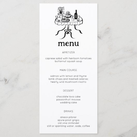 ビュッフェお洒落テーブルドードルスケッチモダンカスタム メニュー (正面)