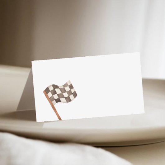 ビュッフェでレース旗を埋める プレイスカード