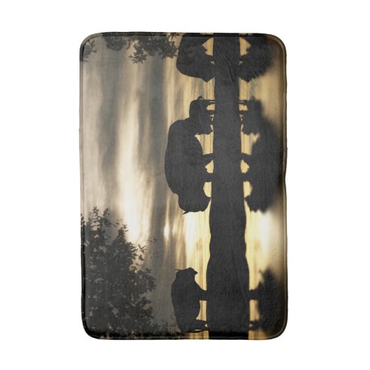 ビュッフェを特徴とする美しい南西部のバスマット バスマット (正面縦)