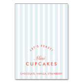 ビュッフェカードヴィンテージブルー&レッドバチェロレッテ テーブルナンバー (正面)