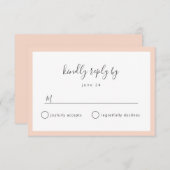 ビュッフェ用ANY COLOR wedding RSVP返信カード 出欠カード (正面/裏面)