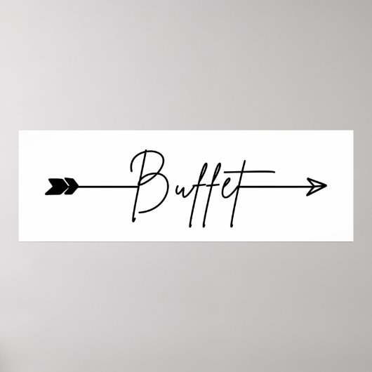ビュッフェ結婚サイン右向き ポスター (正面)
