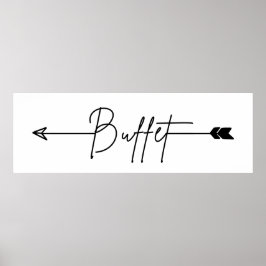 ビュッフェ離れスの方向結婚記号 ポスター