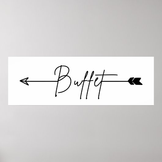 ビュッフェ離れスの方向結婚記号 ポスター (正面)