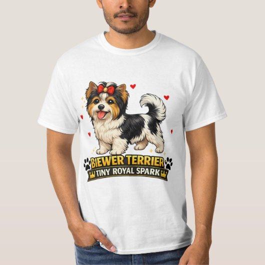 ビュワーテリア犬好きTシャツ | かわいいビュワー犬 Tシャツ (正面)