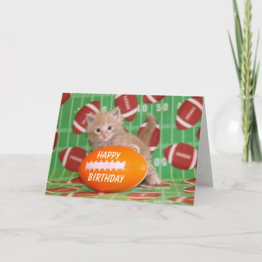 ビュヴィントン – サッカー誕生日カード カード (正面)