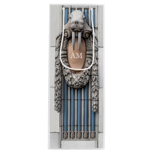 ビューアーツウォルラス彫刻カスタム彫刻モノグラム ワインギフトバッグ (正面)