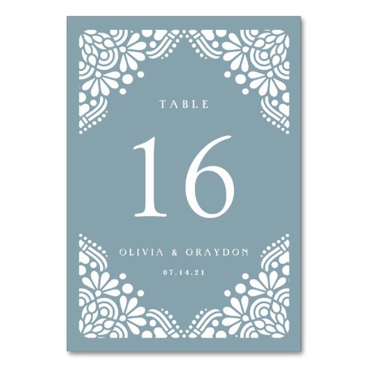 ビューアーツパーソナライズされたテーブル番号カード テーブルナンバー (正面)