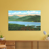 ビューインディアン湖と雪山 キャンバスプリント (インサイチュ (リビング))