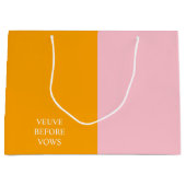 ビューウィズハーフオレンジハーフピンク抱き枕 ラージペーパーバッグ (正面)