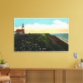 ビューオブサンケイティヘッドライトハウス キャンバスプリント (インサイチュ (リビング))