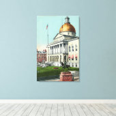 ビューオブザフロントローンオブザ州ハウス キャンバスプリント (インサイチュ (ウッドフロア))