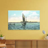 ビューオブザブーンアイランドライトハウスオフヨーク キャンバスプリント (インサイチュ (リビング))