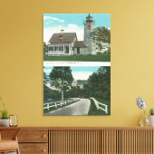 ビューオブシャンプレーンライトハウス キャンバスプリント (インサイチュ (リビング))