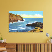 ビューオブバルヘッドクリフアットヨークビーチ キャンバスプリント (インサイチュ (リビング))