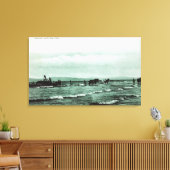 ビューオブフィッシャーシーヌ魚釣り、ウマカーツ キャンバスプリント (インサイチュ (リビング))