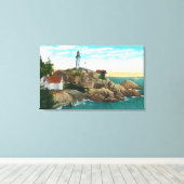 ビューオブポイントアトキンソンライトハウス キャンバスプリント (インサイチュ (ウッドフロア))