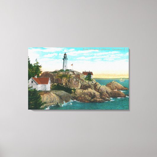 ビューオブポイントアトキンソンライトハウス キャンバスプリント (正面)