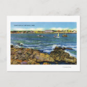 ビューオブヨーク魚釣りボートビーチ ポストカード (正面)