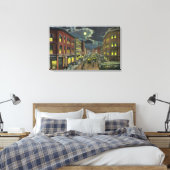 ビューオブリスボン通りアットナイト キャンバスプリント (インサイチュ (寝室))