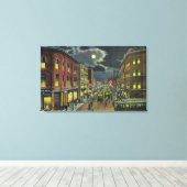 ビューオブリスボン通りアットナイト キャンバスプリント (インサイチュ (ウッドフロア))