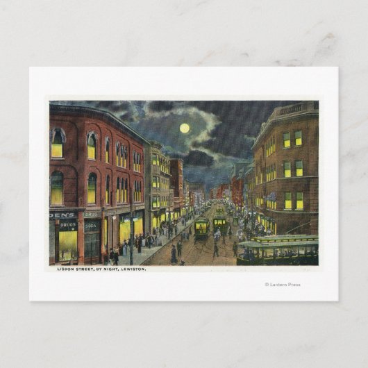ビューオブリスボン通りアットナイト ポストカード (正面)