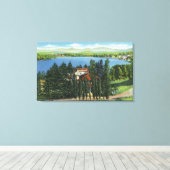 ビューオブ鏡レイクアンド鏡レイクイン キャンバスプリント (インサイチュ (ウッドフロア))