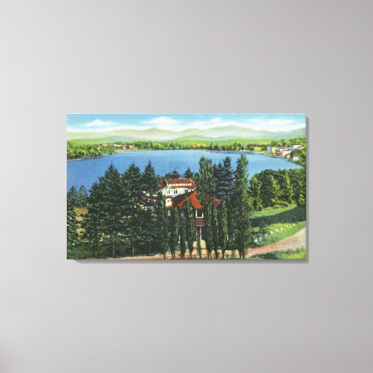 ビューオブ鏡レイクアンド鏡レイクイン キャンバスプリント (正面)