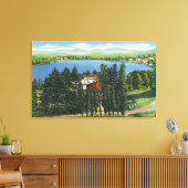 ビューオブ鏡レイクアンド鏡レイクイン キャンバスプリント (インサイチュ (リビング))