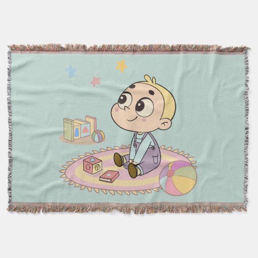 ビューズドボーイイラストレーション スローブランケット (正面)