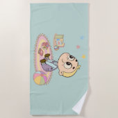 ビューズドボーイイラストレーション ビーチタオル (正面)