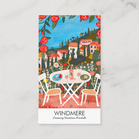 ビューズfromテラスバケーションレンタル不動産仲介業者QRアート 名刺 (正面)