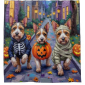 ビューティア・テリアのハロウィンコスチューム シャワーカーテン (正面)