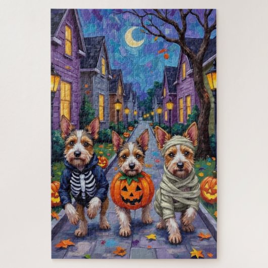 ビューティア・テリアのハロウィンコスチューム ジグソーパズル (縦)