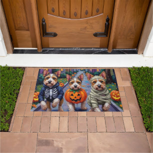 ビューティア・テリアのハロウィンコスチューム ドアマット