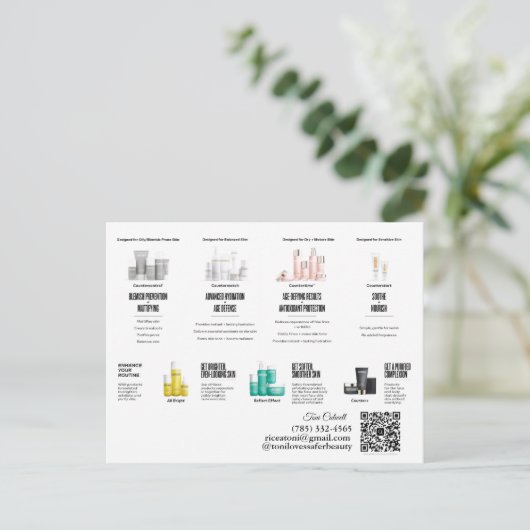 ビューティカウンタースキンケアレジメンズポストカード インビテーションポストカード (スタンド正面)