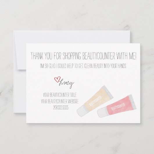 ビューティカウンターハンドドロードゼリーサンキューカード サンキューカード (正面)