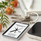 ビューティシアンクリスホワイト キーホルダー (正面右)