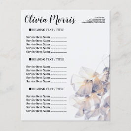 ビューティシアンサービスフライヤー – 花びら チラシ