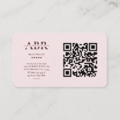 ビューティシアンモノグラム美容師エステティックピンク 名刺 (裏面)