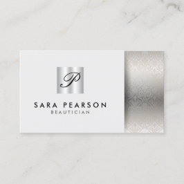 ビューティシエレガントアン銀モノグラムダマスク 名刺